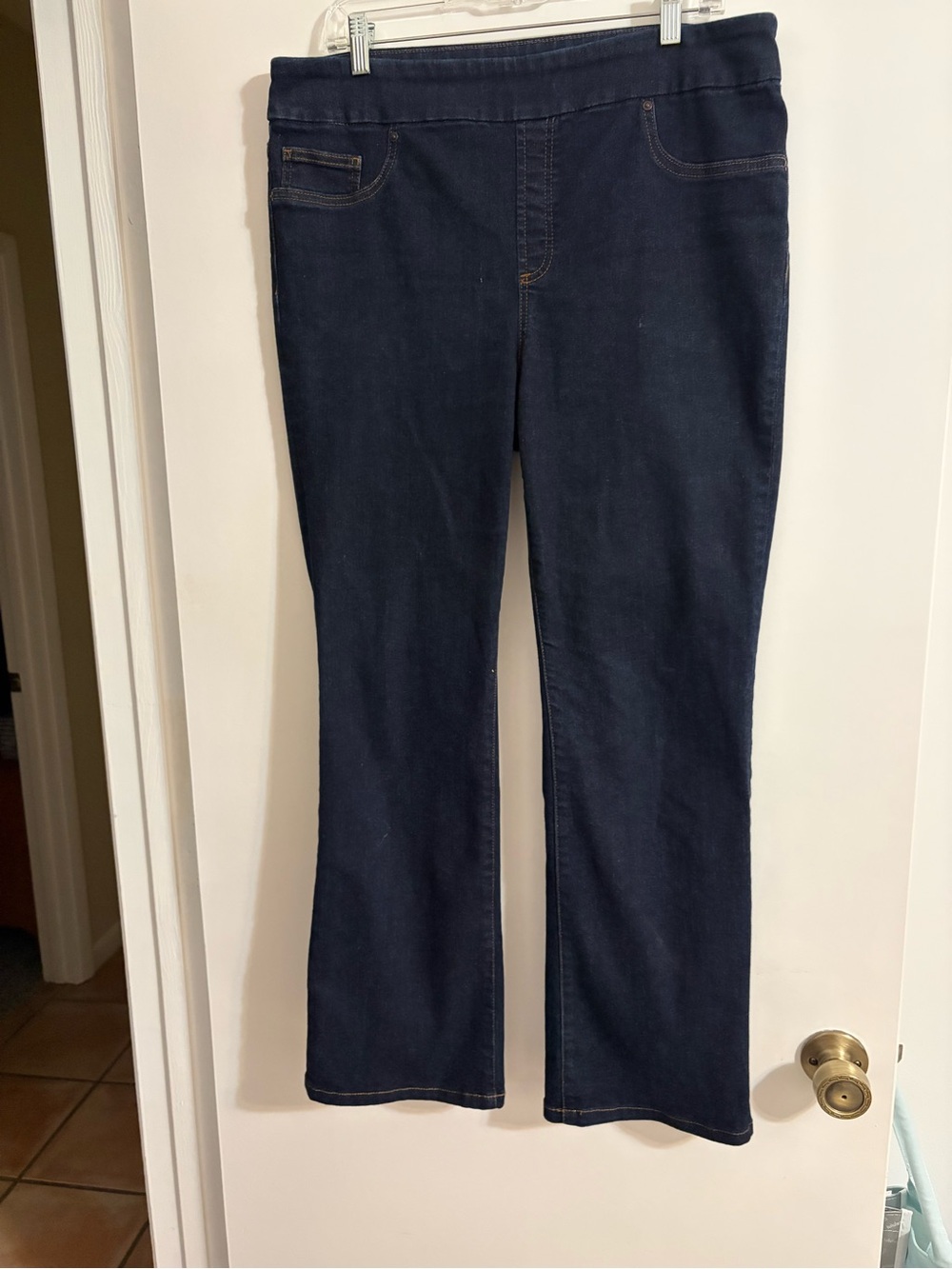 Chico's Navy Flared Stretch Jeans